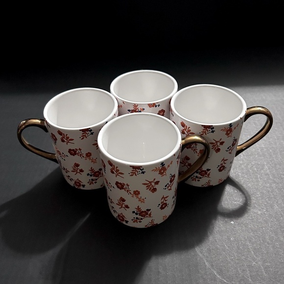 Martha Stewart Collection Floral Mugs Lot Of 4 - Picture 1 of 10